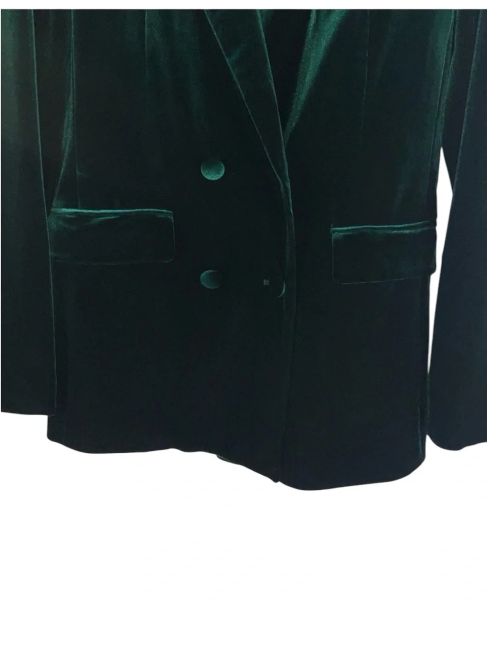 BLANKNYC Street Smart Velvet Blazer in Emerald Green Size Small